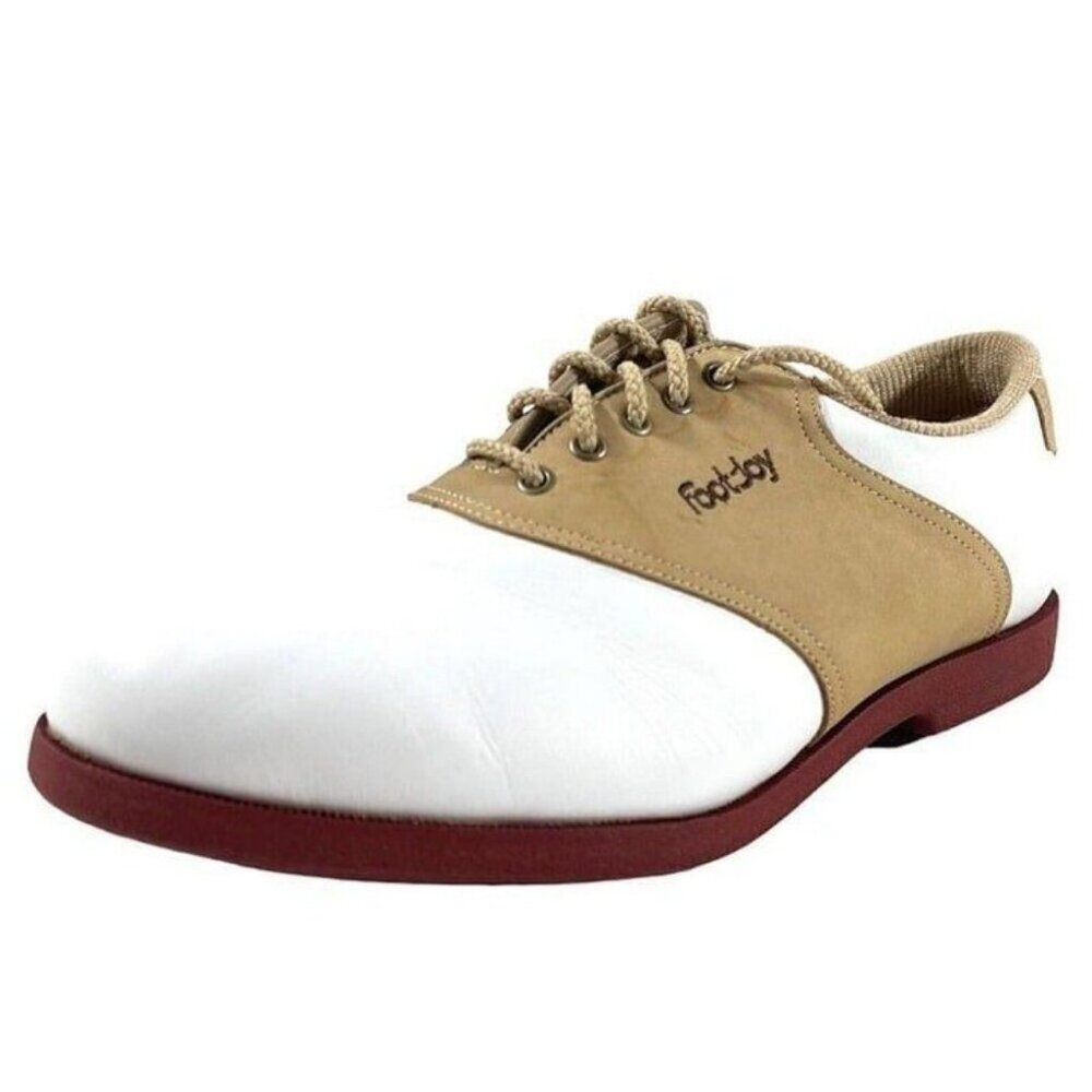 Footjoy FJ Women's SoftJoys Terrains White Brown Golf Shoes Size 8.5M 98308 - Picture 6 of 10